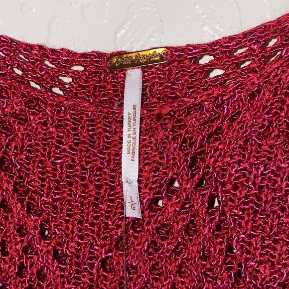 NWT Free People sweater tank pink cropped size Lg - Picture 4 of 12